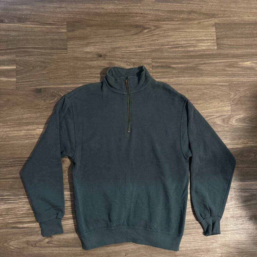 Green Quarter Zip Sweater